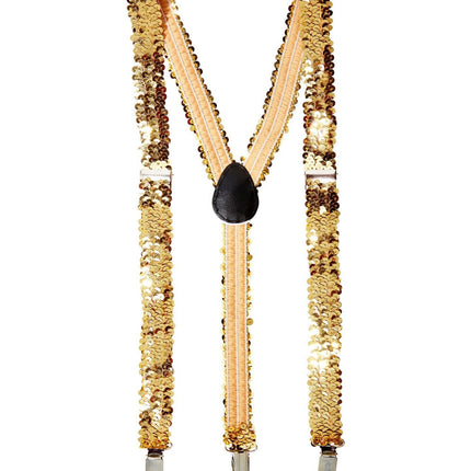 Hängslen paljetter guld