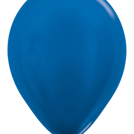 Ballonger Metallic Blå 30cm 12st