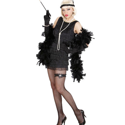 Svarta strumpeband med diamanthjärta