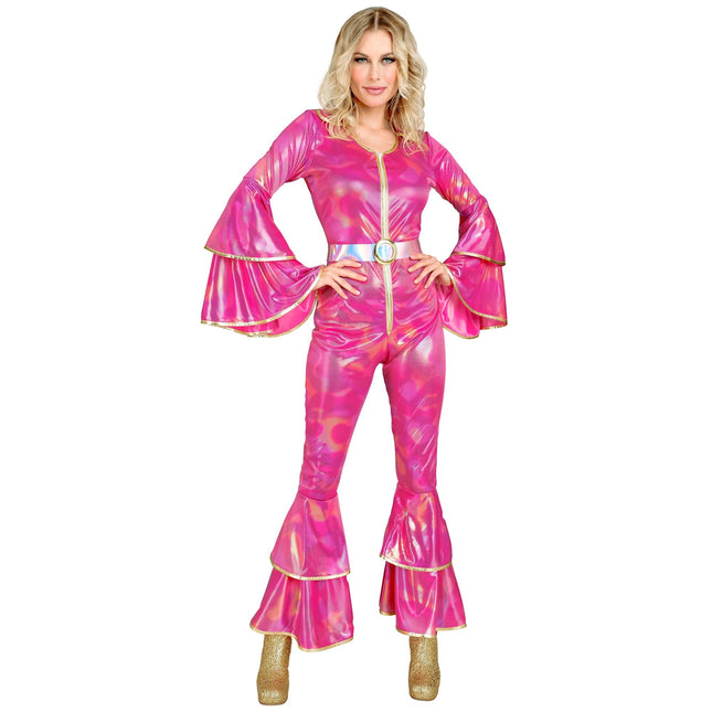 Disco 70S Jumpsuit Rosa Dam