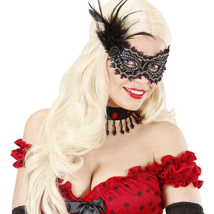 Fjäderögonmask Svart