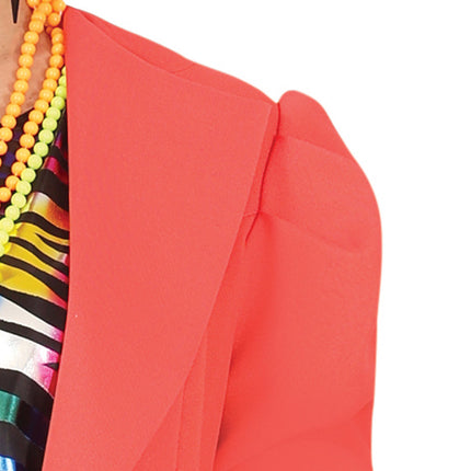 Neon 80S Kostym Regnbåge Dam