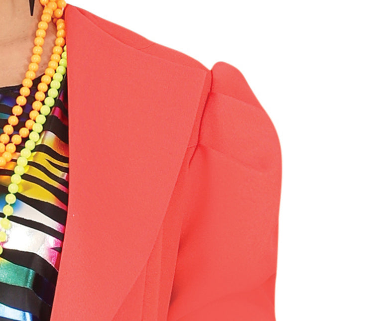 Neon 80S Kostym Regnbåge Dam