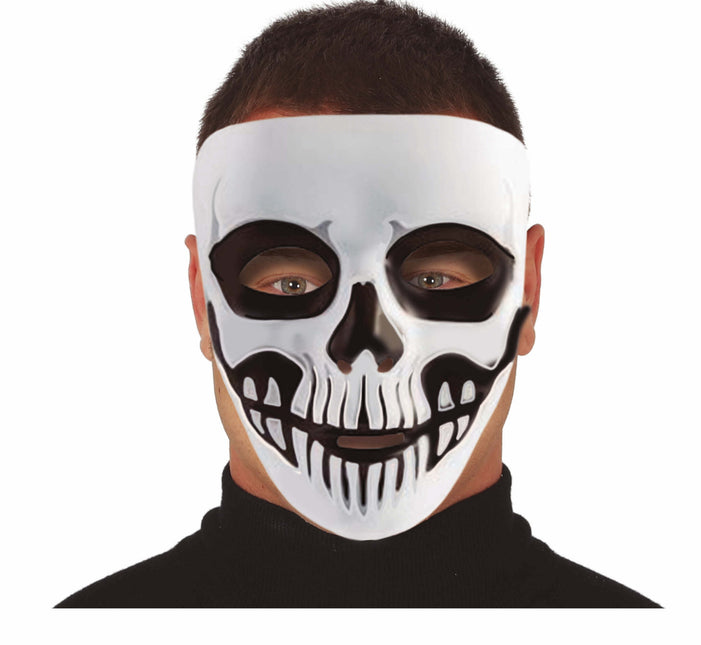 Svartvit Halloween-mask Skelett
