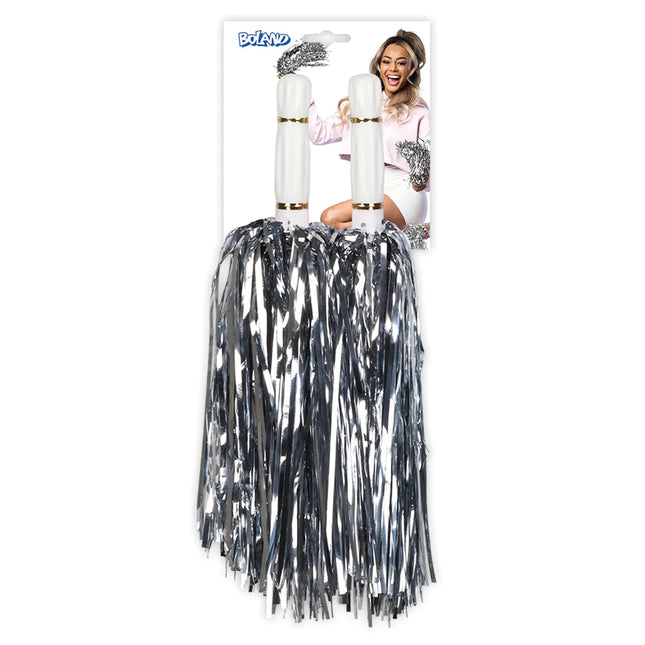 Silver Pompons Metallic