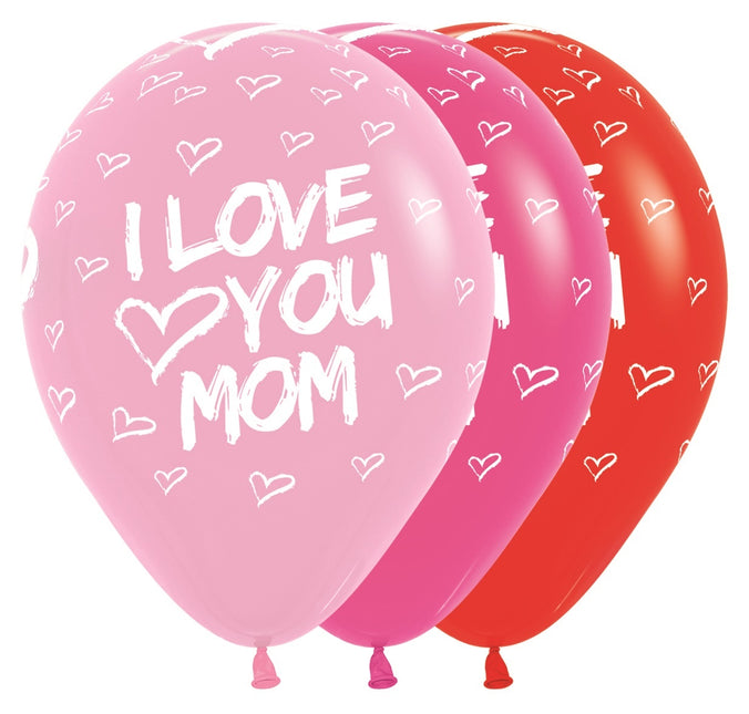 Ballonger I Love You Mom Mix 30cm 25st
