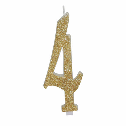Guldljus 4 år Glitter 12,5cm