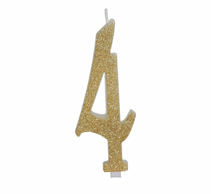 Guldljus 4 år Glitter 12,5cm