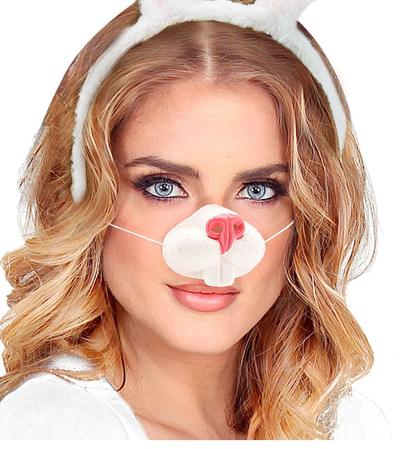 Kanin med falsk näsa