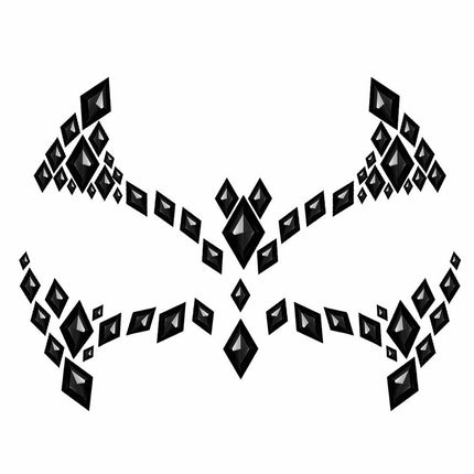 Svart ansikte klistermärken fladdermus 30x14 cm