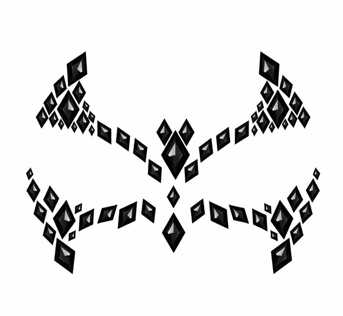 Svart ansikte klistermärken fladdermus 30x14 cm