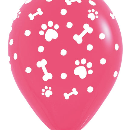 Ballonger Paw Prints Girl Mix 30cm 25st