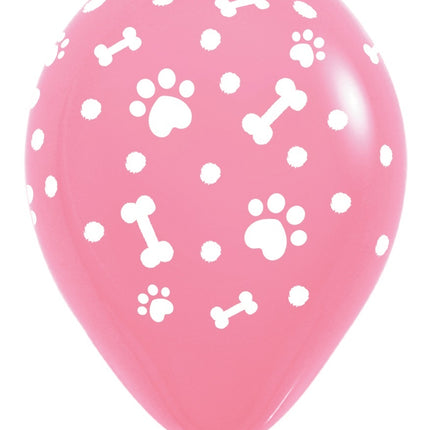 Ballonger Paw Prints Girl Mix 30cm 25st