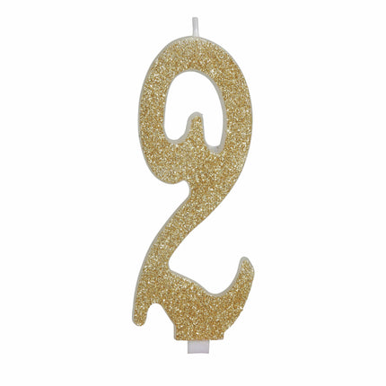 Guldljus 2 år Glitter 12,5cm