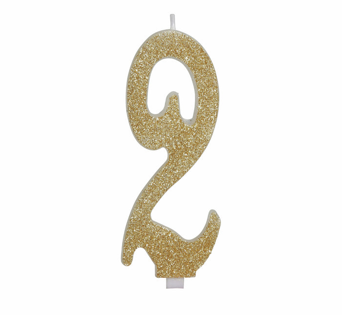 Guldljus 2 år Glitter 12,5cm