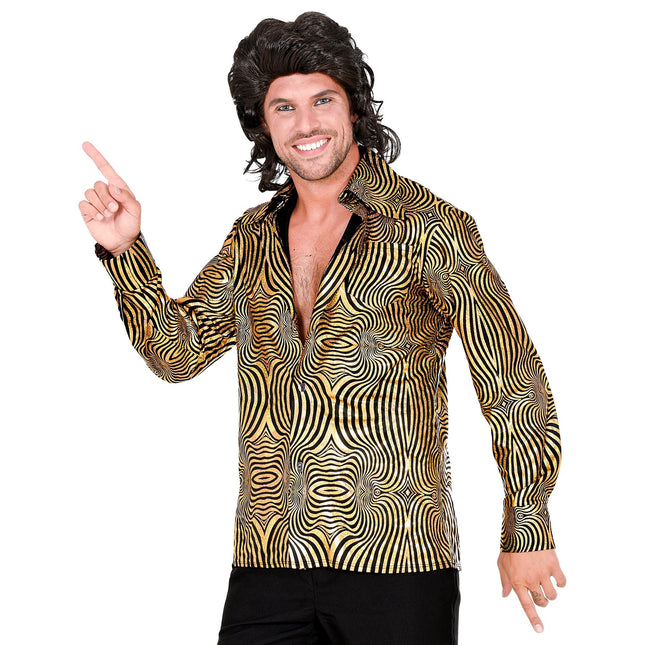 Disco 70S Blus Guld Herr