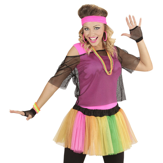 Svarta handskar Fingerlösa Fishnet Short