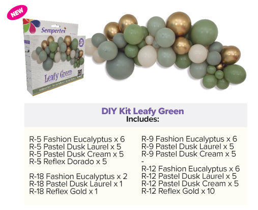 Ballonger DIY Ballongkit Leafy Green