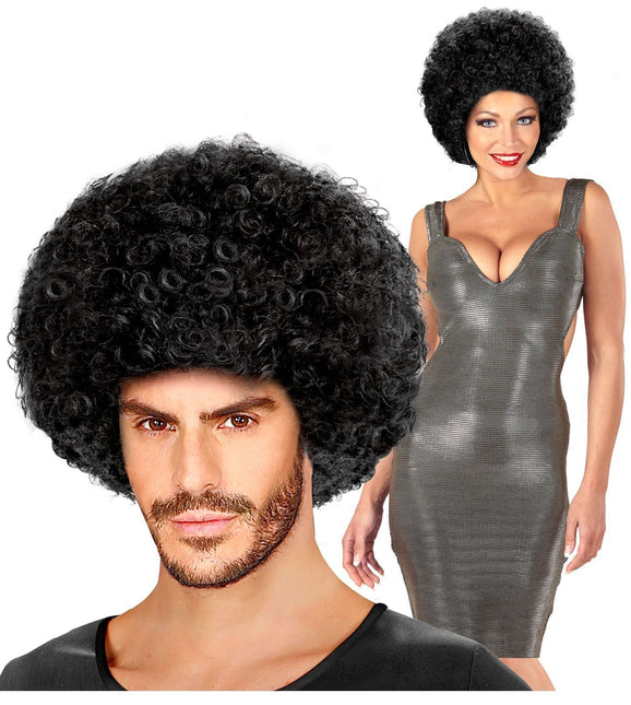 Svart Afro Unisex Peruk