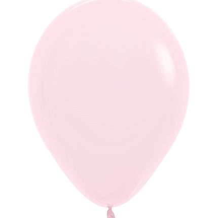 Ballonger Pastell Matt Rosa 25cm 100st