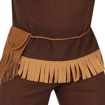 Indian dräkt brun män 2 delar