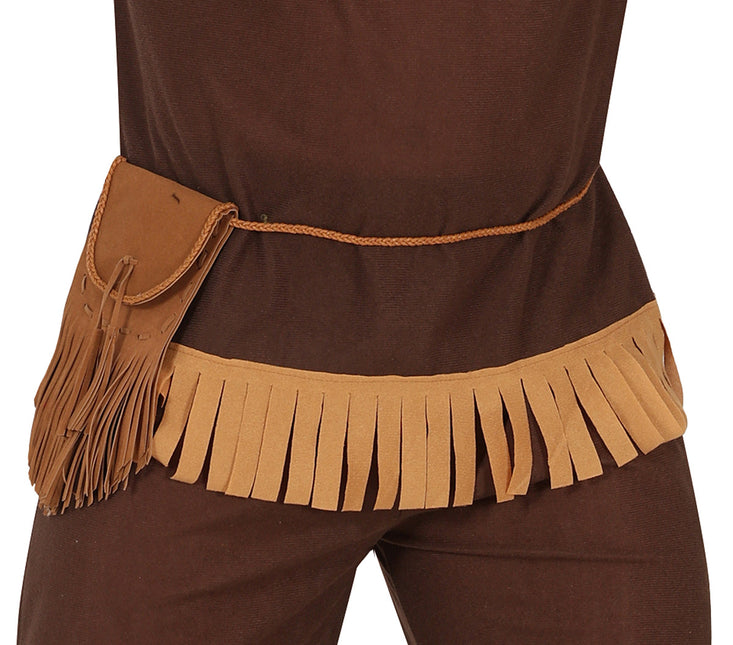 Indian dräkt brun män 2 delar