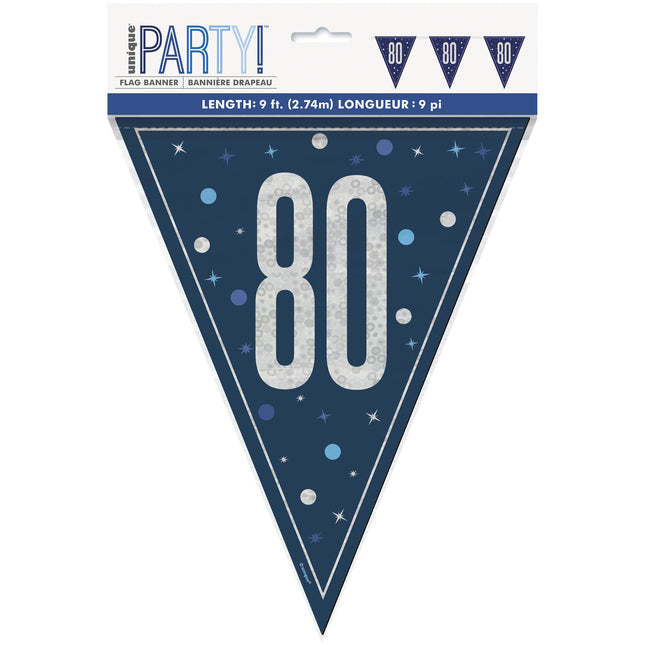 80 år Girlang Blå 2,5m