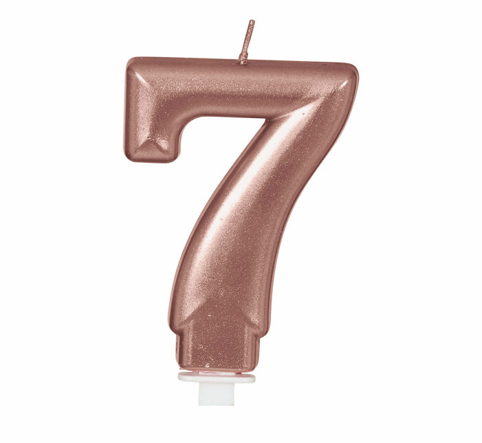 Roséguldljus 7 år 8cm