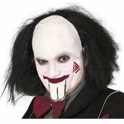 Svart peruk halvskallig