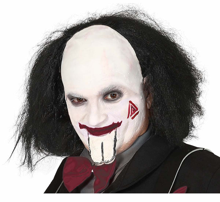 Svart peruk halvskallig