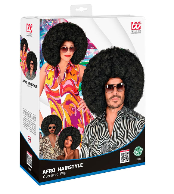 Svart Maxi Afro Peruk