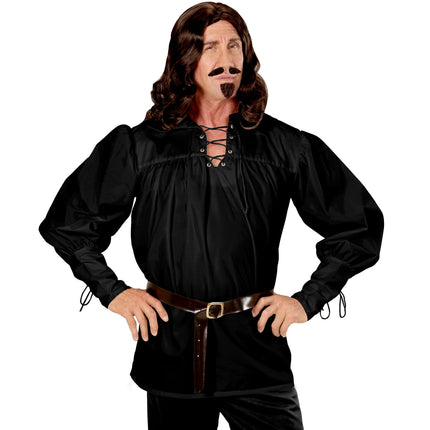 Pirate Blouse Svart Herr