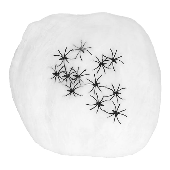 Halloween-spindelväv med 25 spindlar