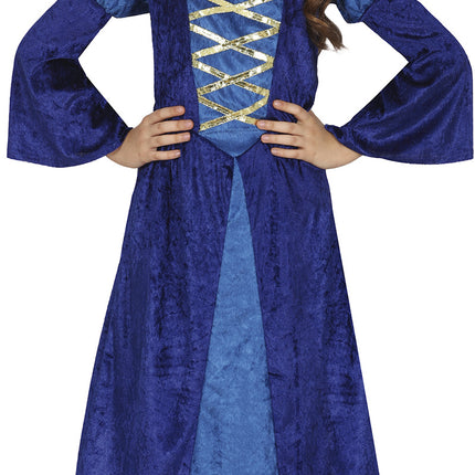 Medium Prinsessdräkt Blå Flicka