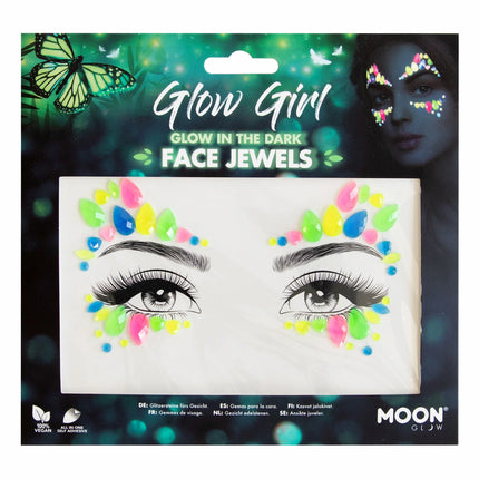 Moon Glow Glow Glow in the Dark Ansiktssmycken Glow Girl