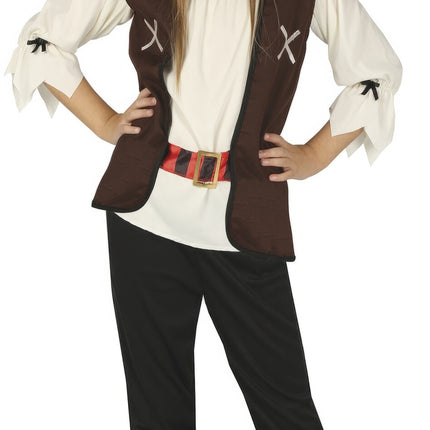 Piratdräkt Brun flicka