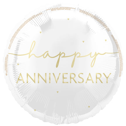Happy Anniversary Heliumballong tom 45cm