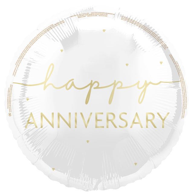 Happy Anniversary Heliumballong tom 45cm