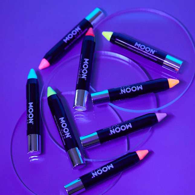 Moon Glow Neon UV Glitter Body Crayons Gul 3,2g