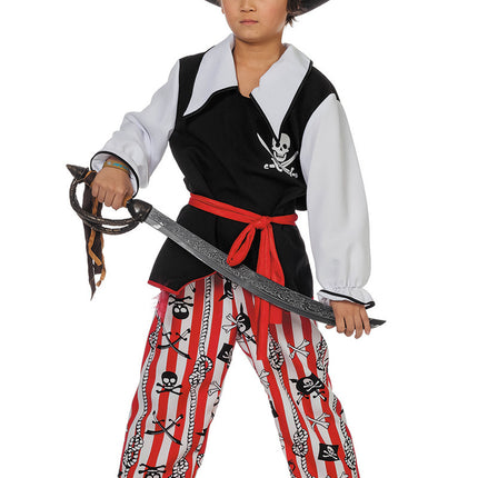 Piratdräkt Svart Vit Pojke