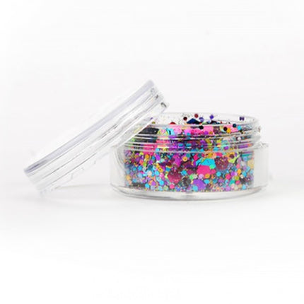 Färgade glitter Chunky