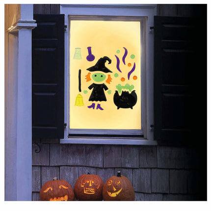 Halloween Fönsterdekoration Häxgryta