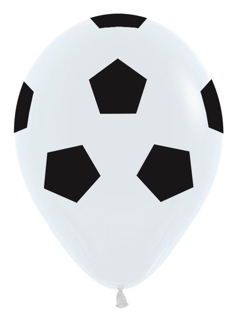 Modelleringsballonger Fotbollsballong Vit 30cm 12st