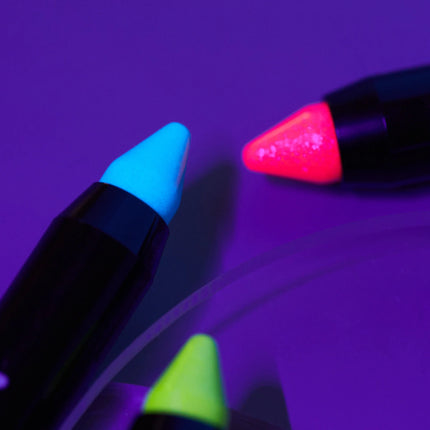 Moon Glow Neon UV Glitter Body Crayons Orange 3,2g