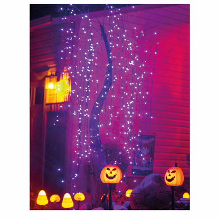 Halloween LED-krans Lila 144 lampor