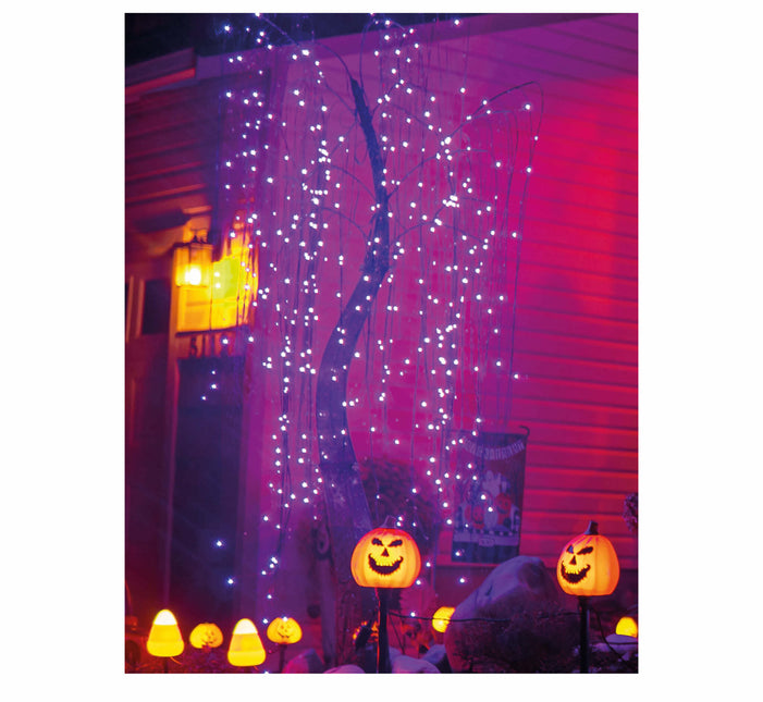 Halloween LED-krans Lila 144 lampor