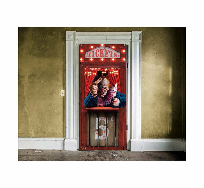 Halloween Dörraffisch Skräck Clown 120cm x 79cm