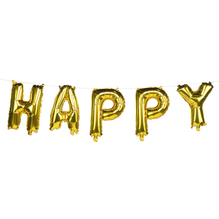 Happy New Year Letter Garland folieballonger 8m
