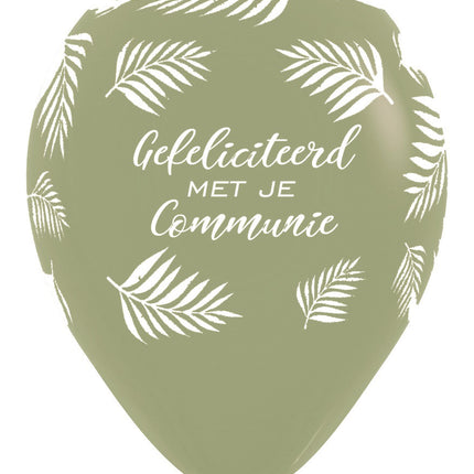 Ballonger Grattis till kommunionen Palmer Eukalyptus 30cm 25st