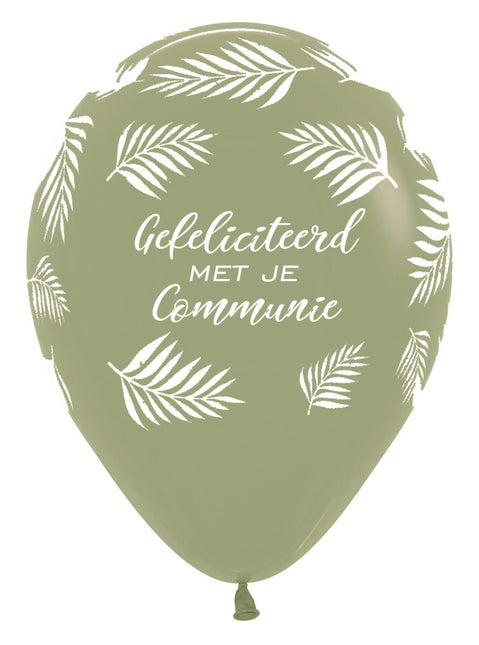 Ballonger Grattis till kommunionen Palmer Eukalyptus 30cm 25st
